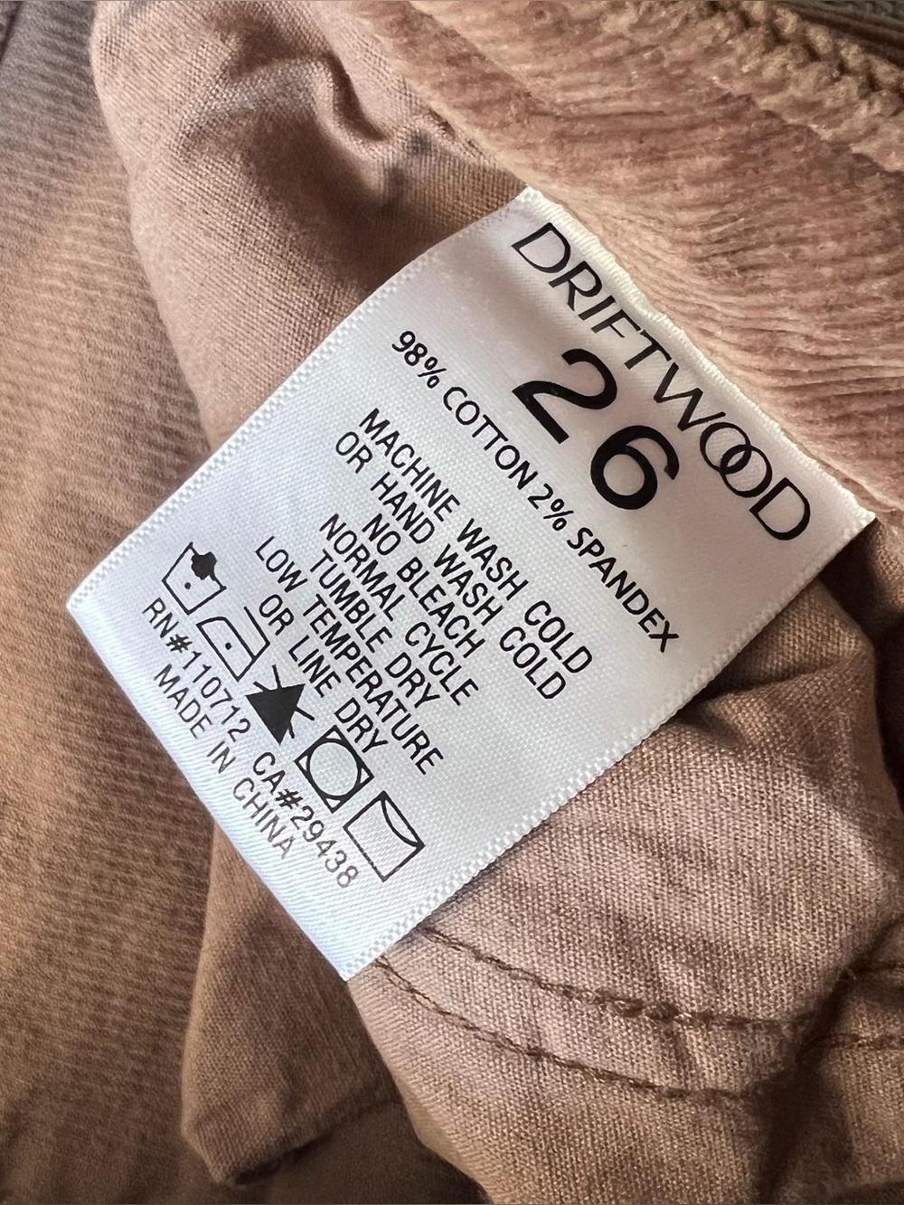 Driftwood Farrah Flare Embroidered Corduroy Jeans 26 x 34 - Picture 11 of 14